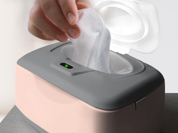 Baby Wet Wipe Warmer, Dispenser, Holder and Case - Easy Press On/Off Switch, Only Available at Amazon